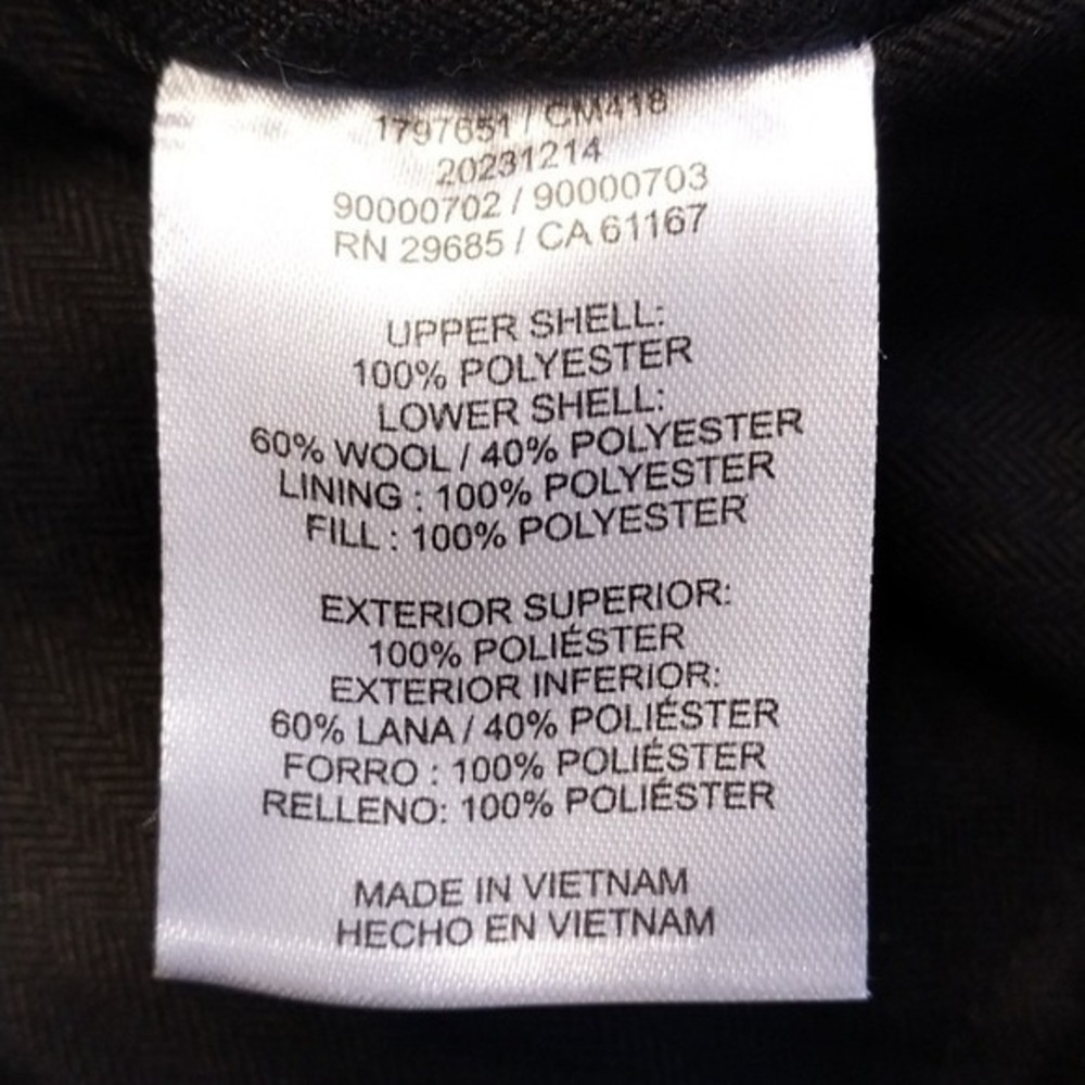 Pendleton NWT Men's Size Medium Black Gray Plaid Full Zip Wool Rich Blend Vest - Picture 8 of 13